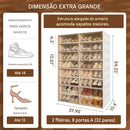 Armário Organizado para 32 Pares Dobrável ANTBOX com Portas Transparentes