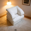 Sofá-Cama Dobrável Individual com Encosto e Almofada