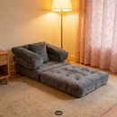 Sofá-Cama Dobrável Individual com Encosto e Almofada