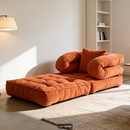 Sofá-Cama Dobrável Individual com Encosto e Almofada