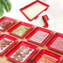 CONJUNTO 4 BandejaS Reutilizável para Armazenamento de Alimentos