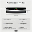 Máquina de Selar a Vácuo Elétrica com Cortador Embutido