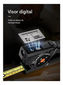 Trena 3 em 1  A Laser Com Fita De Extensão Digital