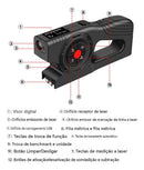 Trena 3 em 1  A Laser Com Fita De Extensão Digital