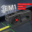 Trena 3 em 1  A Laser Com Fita De Extensão Digital