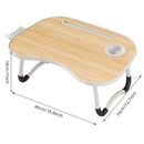 Mesa de Cama Portátil Multifuncional para Laptop – Com Suporte para Copos e Tablet