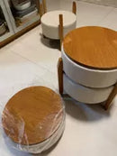 Puff Moderno Multifuncional que Vira Mesa (pronto pra uso entrega montado)