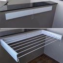 Varal Mágico Retrátil de Parede em Aço galvanizado –Compacto, Dobrável e Antiferrugem