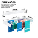 Varal Mágico Retrátil de Parede em Aço galvanizado –Compacto, Dobrável e Antiferrugem