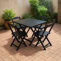 Jogo De Mesa Dobrável 70x70 C/ 4 Cadeiras Madeira Maciça