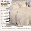 Kit Edredom Bordado 100% Algodão 180 Fios