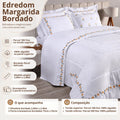 Kit Edredom Bordado 100% Algodão 180 Fios