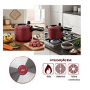 anela de Pressão 4,5L Antiaderente Com Visor Superior Grande MTA Grafite/Cereja/Baunilha