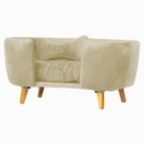 Poltrona Cama Pet Hanna Estofada Tecido Veludo Divini Decor